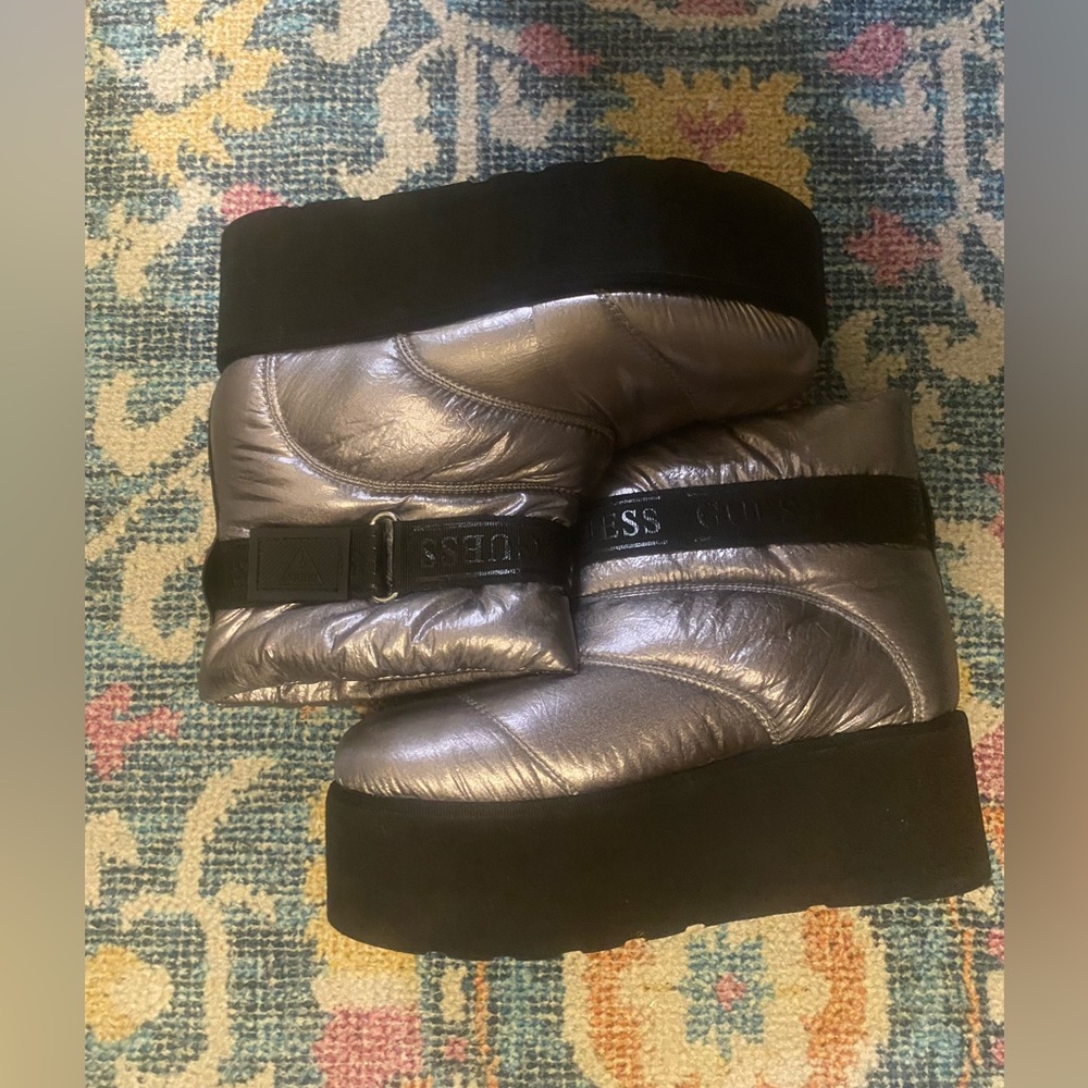 Metallic Guess Platform Booties